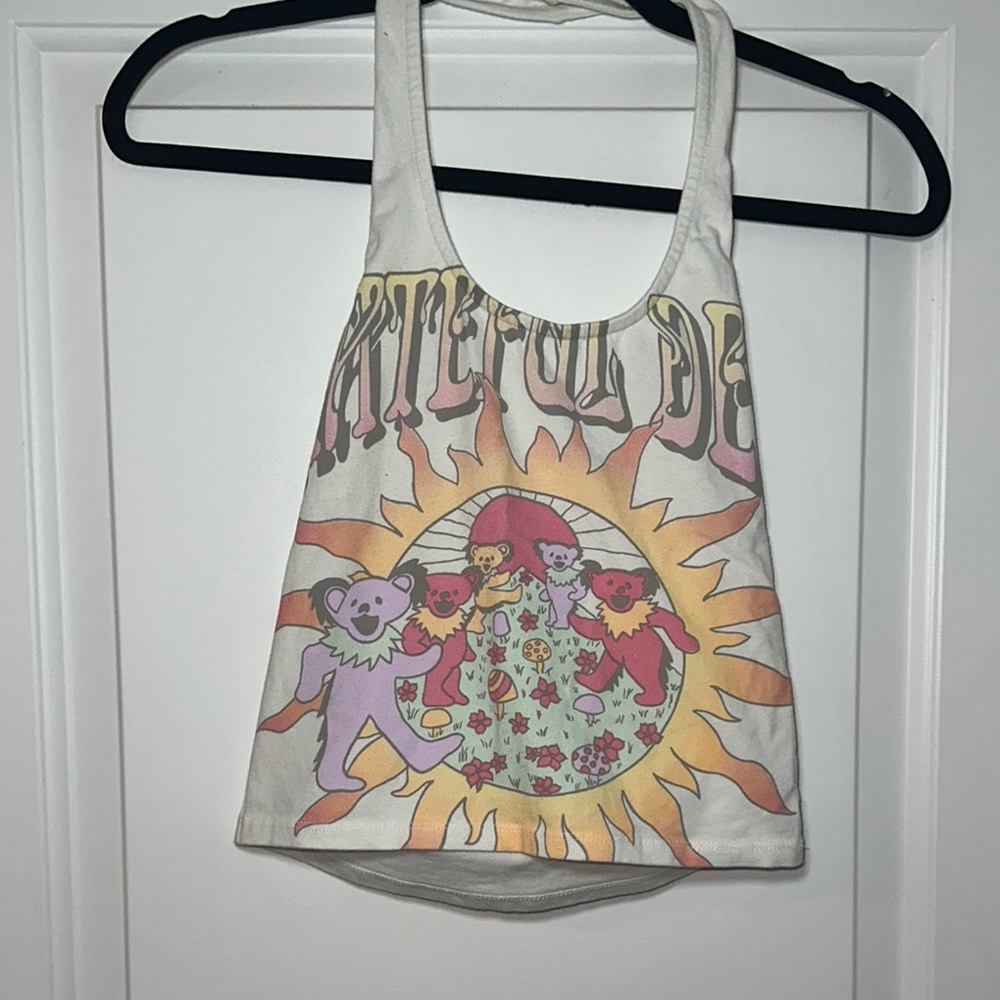 Grateful Dead x American Eagle Crop Halter Top NWT